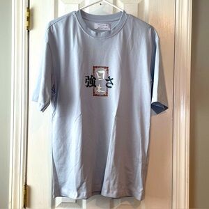 Primark Graphic T-Shirt Men’s X-Small Relaxed Fit Light‎ Blue 100% Cotton NWOT